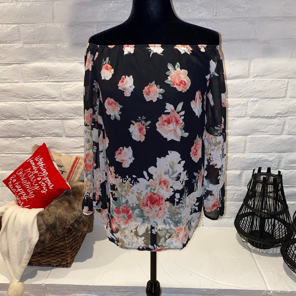 Long Sleeve Floral Blouse